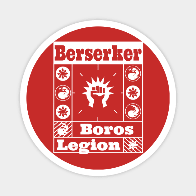 Boros Legion | Berserker | MTG Guild White on Red Design Magnet by ChristophZombie